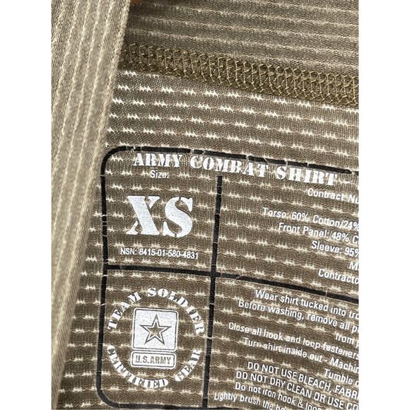 Team Soldier Army Combat Shirt‎ Men XS Camouflage Flame Fire Resistant - Picture 6 of 14